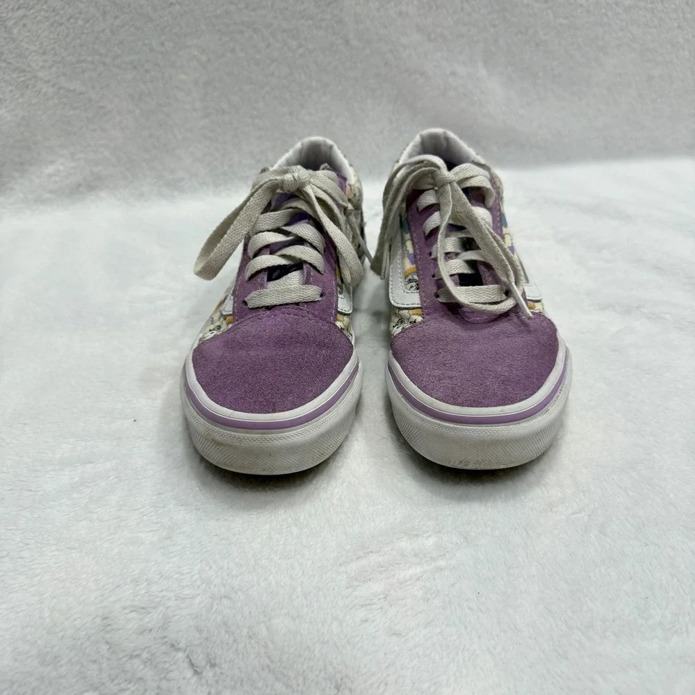 Kids Vans Old Skool Unicorn Rainbow Sneakers‎ Purple Suede Lace Up Size